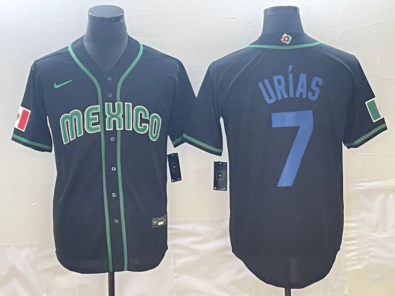 Men 2023 World Cub Mexico #7 Urias Black Nike MLB Jersey10->more jerseys->MLB Jersey